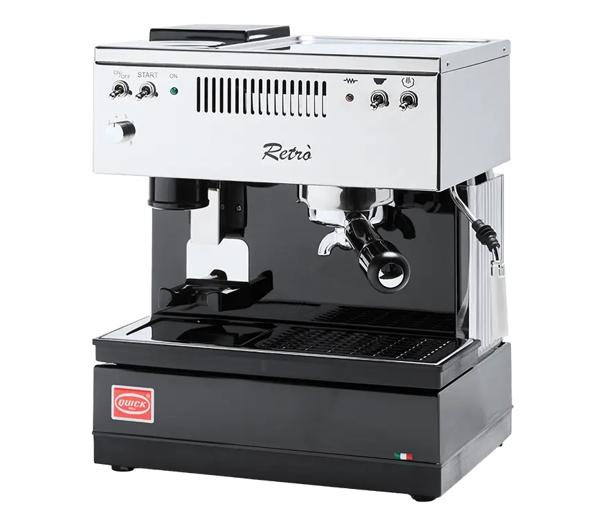 Quick Mill Retrò - Máquina de espresso retro Compacto com moinho - Barista e Espresso