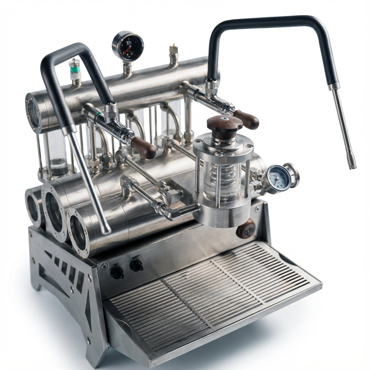 Aleman 7P máquina de café expresso semi-automática comercial | Bomba de engrenagens e perfilagem via app