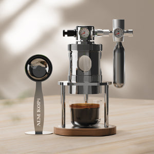 Máquina de café expresso pneumática Aleman mikro | 58 mm de ar comprimido para secretária
