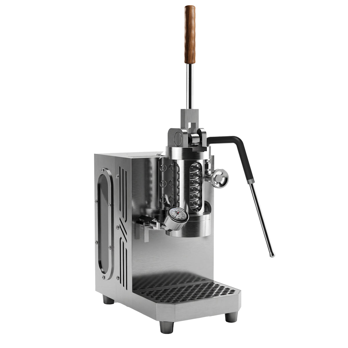 Máquina de café expresso de parede Aleman Gecko com alavanca manual | Cafeteira de 58 mm com zero pegada