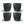 Caneca 6oz Carvão 4pcs - Huskee HUSKEE