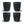 Caneca 8oz Carvão 4pcs - Huskee HUSKEE