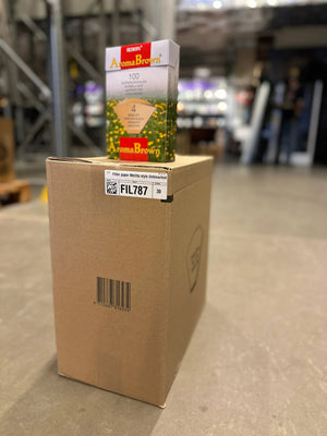 Papel de filtro estilo Melitta não branqueado 1x4 100pcs FILTROPA