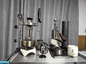 Máquina de café expresso Aleman Sniper com alavanca manual | Precision Tower em aço inoxidável
