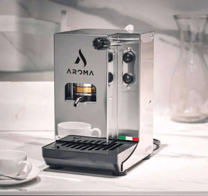 Aroma Plus Silver – Máquina Italiana Premium de Espresso para Cápsulas E.S.E - Barista e Espresso