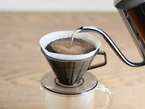 Cafeteira 2 chávenas plástico transparente cinzento KINTO
