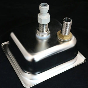 Enxaguador de jarra quadrado 150mm Spinjet em aço inoxidável para limpeza eficaz de jarros de Espresso e acessórios.