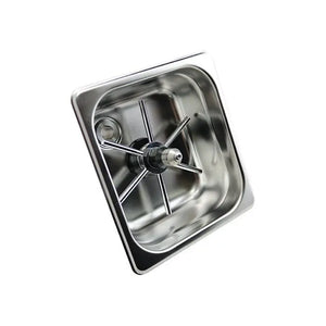 Enxaguador de jarra quadrado 150mm Spinjet em aço inoxidável para limpeza eficaz de jarros de leite.