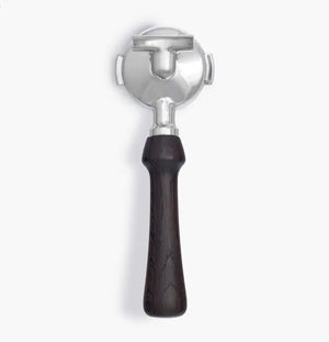 Portafilter de madeira 58 mm com bica dupla-Portafilter-Wiedemann Manufuktur-Refined-Carvalho preto-Barista e Espresso