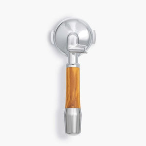 Wood Portafilter 58 mm single spout-Portafilter-Wiedemann Manufuktur-Elegant-Oliv-Barista och Espresso